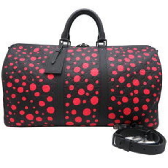 Louis Vuitton Keepall Bandouliere Infinity Dots Bag Taurillon Noir Black - Picture 1 of 9